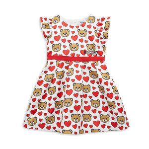 Moschino Abito Heart & Bear-Print Dress
